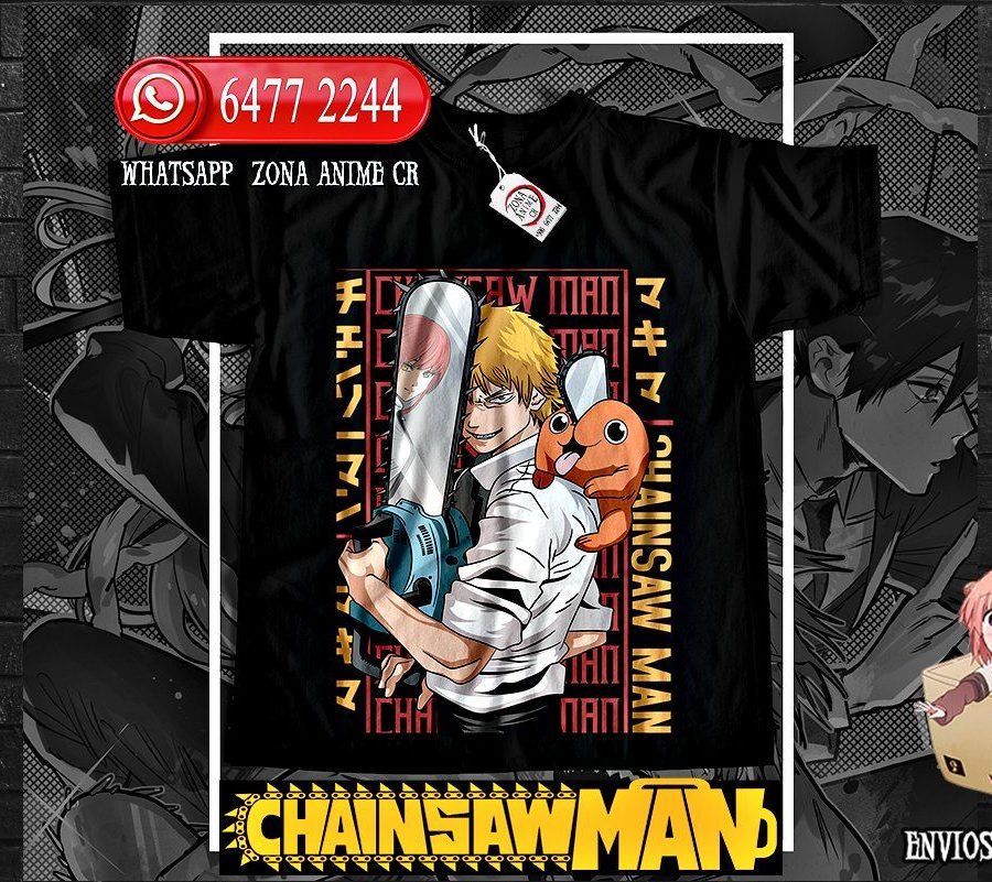 Camisetas Anime Chainsaw Man Colección 1