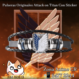 Pulseras Originales De Cuero Attack on Titan Zona Anime CR