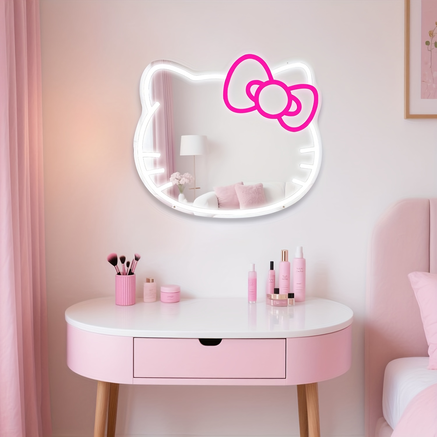 Espejo Con Luz Neón Graduable Hello Kitty - Imagen 3