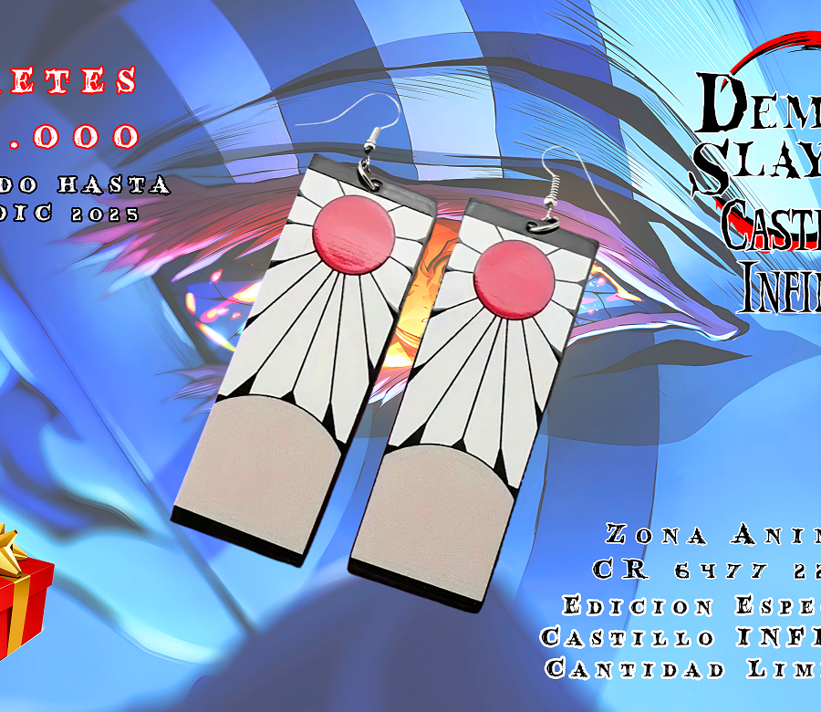 Aretes Demon Slayer Kimetsu no Yaiba Castillo Infinito Edicion Especial Edicion Limitada Zona Anime Costa Rica