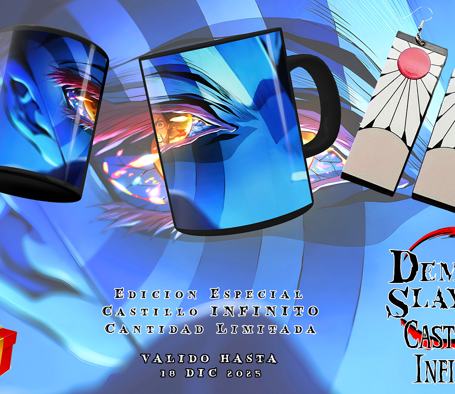 Aretes y Taza Demon Slayer Kimetsu no Yaiba Castillo Infinito Edicion Especial Edicion Limitada Zona Anime Costa Rica